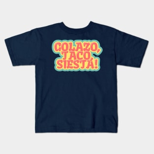 Golazo, Taco, Siesta! Naptime Goals Kids T-Shirt